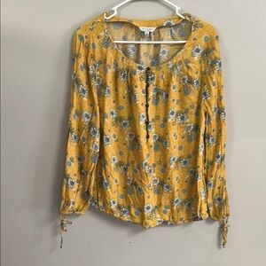 Floral Yellow Blouse